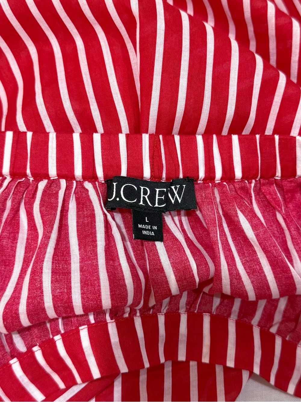 NWOT J. Crew Cotton Voile Beach Skirt with Side Slit in Vintage Ref Stripe - Picture 2 of 10